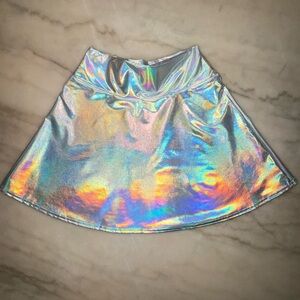 Holographic Silver Skirt women’s size small